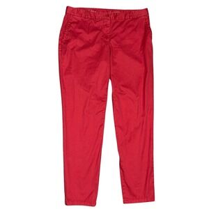 Talbots The Weekender Womens‎ Red/Pink Salmon Chinos Pants Cropped Casual Size 8